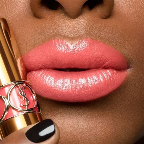 ysl rouge volupte shine lipstick 15 corail intuitive|YSL rouge volupte shine swatches.